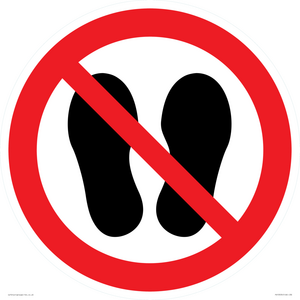 Do not step or stand here symbol only